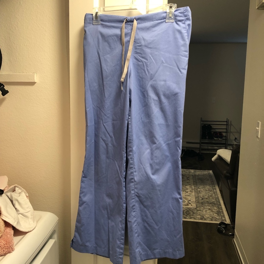 Wonder Wink Work Scrub Women's Blue Drawstring Pants Size Small(Petite)